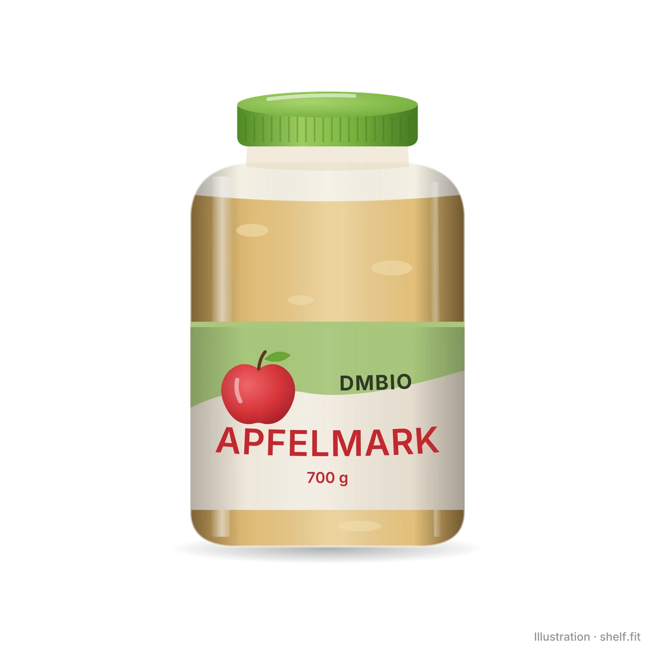Illustration: dmBio organic apple purée jar, 700 g