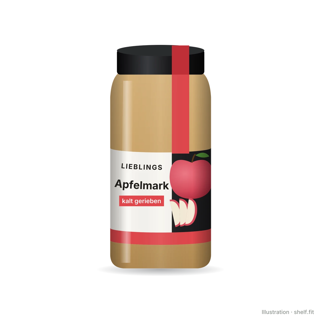Illustration: Lieblings Apfelmark kalt gerieben, 710-g-Glas