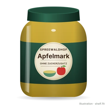 Illustration: Spreewaldhof Apfelmark ohne Zuckerzusatz, 360-g-Glas