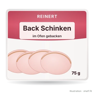 Illustration: Packung Reinert Back Schinken, 75 g