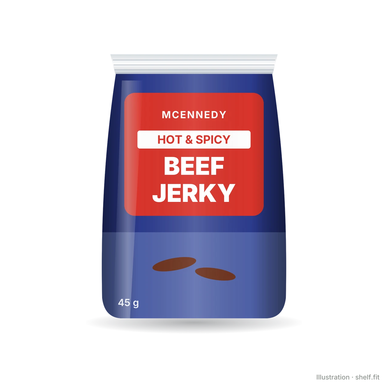 Illustration: Beutel McEnnedy Beef Jerky Hot & Spicy, 45 g