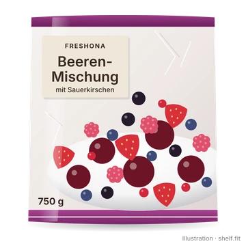 Illustration: Freshona Frozen Berry Mix, 750 g bag