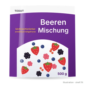 Illustration: tegut Beerenmischung, tiefgefroren, 500-g-Beutel