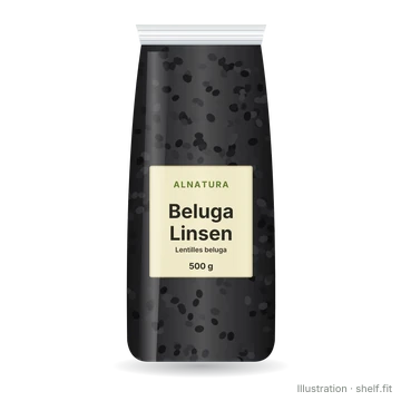 Illustration: Beutel Alnatura Beluga Linsen, 500 g