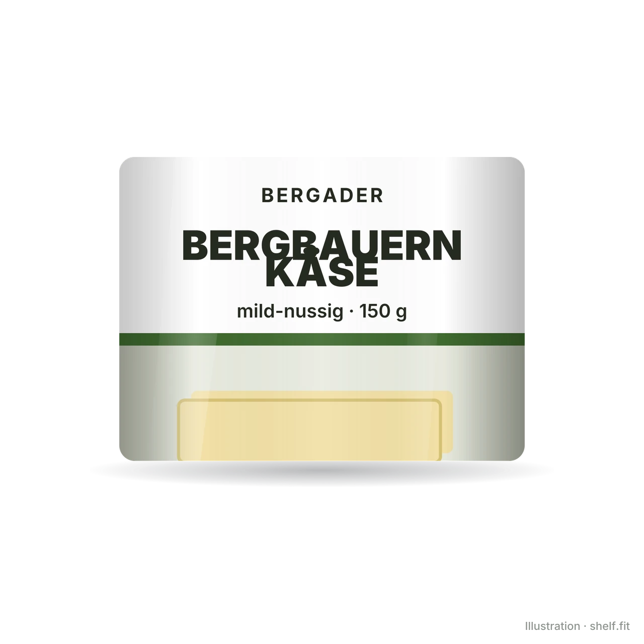 Illustration: Bergbauern Käse, mild-nussig