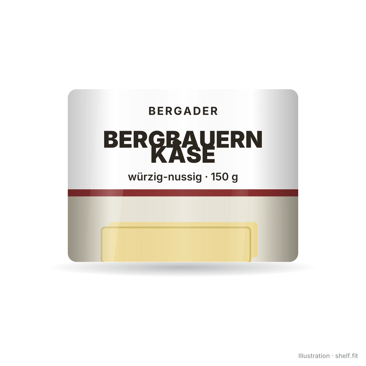 Illustration: Bergbauern Käse, würzig-nussig