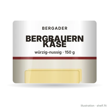 Illustration: Bergbauern Käse, würzig-nussig