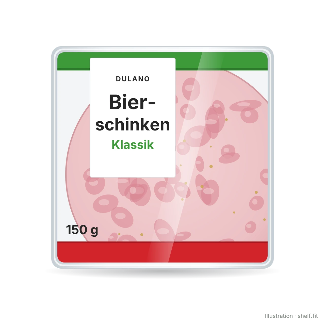 Illustration: Packung Dulano Bierschinken Klassik, 150 g