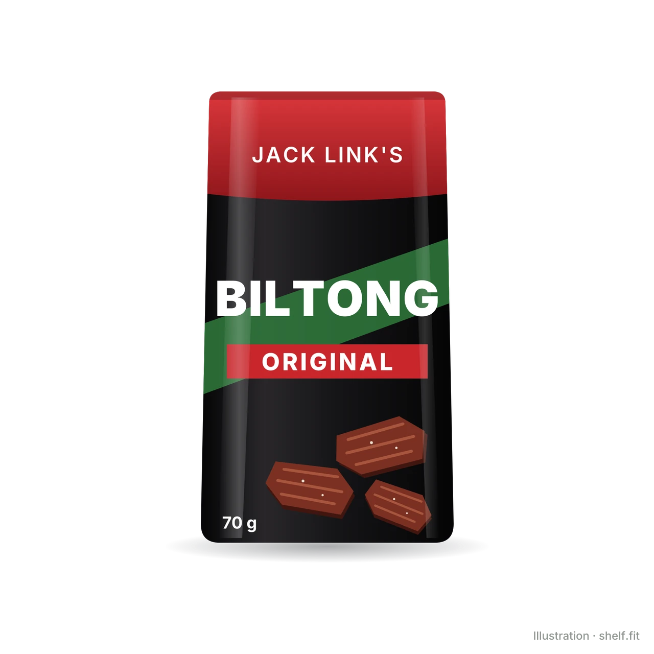 Illustration: Tüte Jack Link's Biltong Original, 70 g