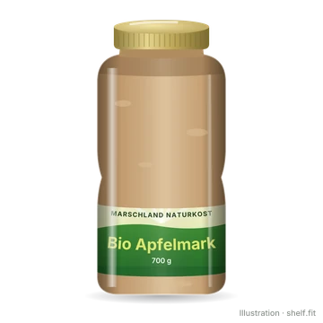 Illustration: Marschland Naturkost Bio Apfelmark, 700-g-Glas