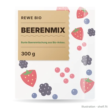 Illustration: REWE Bio Bio Beerenmix, tiefgefroren, 300-g-Beutel