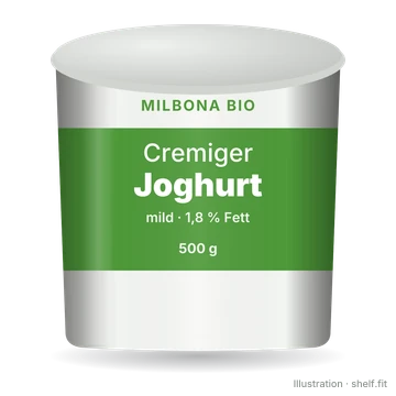 Illustration: Bio Cremiger Joghurt mild 1,8 % Fett