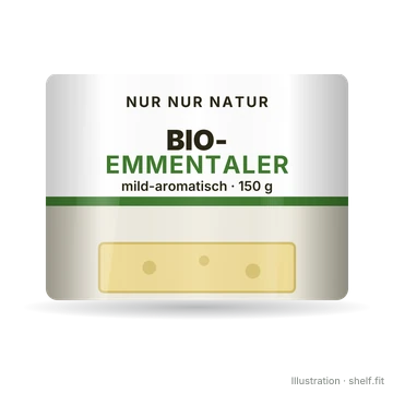 Illustration: Mild-aromatischer Bio-Emmentaler