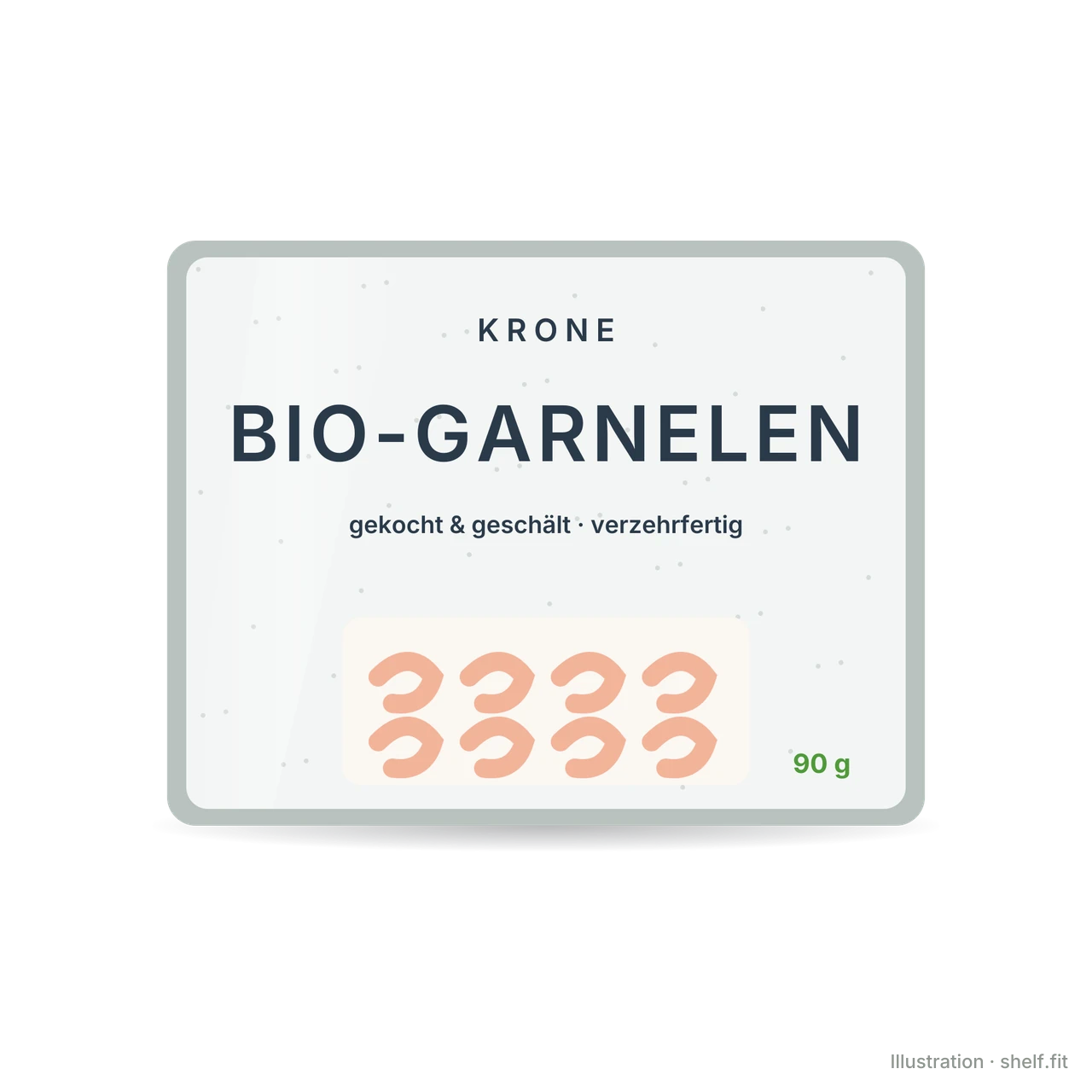 Illustration: Bio-Garnelen, gekocht & geschält