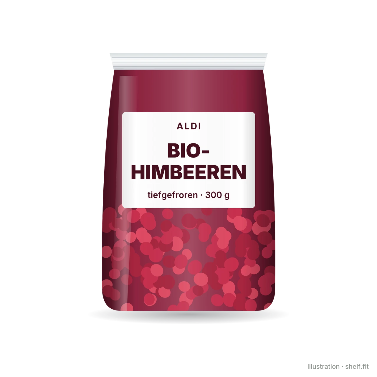 Illustration: Bio-Himbeeren, tiefgefroren