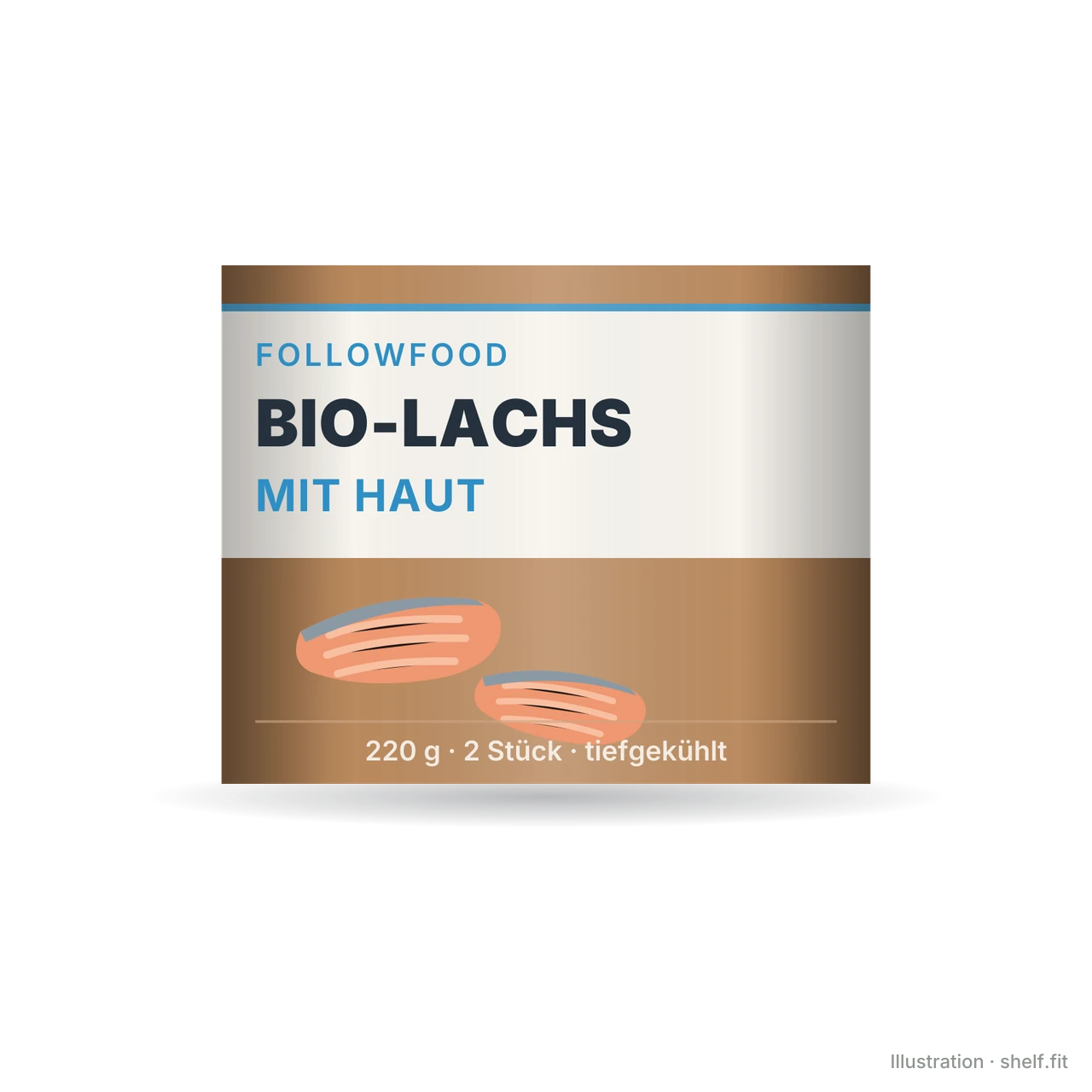 Illustration: Bio-Lachs mit Haut