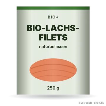 Illustration: Bio-Lachsfilets naturbelassen
