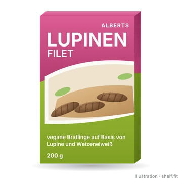Illustration: Packung alberts Bio Lupinen Filet, 200 g