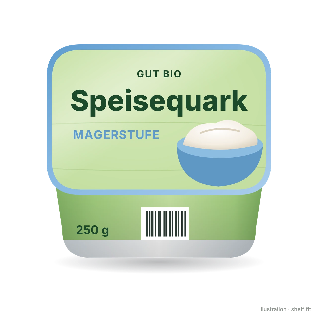 Illustration: Becher Gut Bio Bio-Magerquark, 250-g-Becher