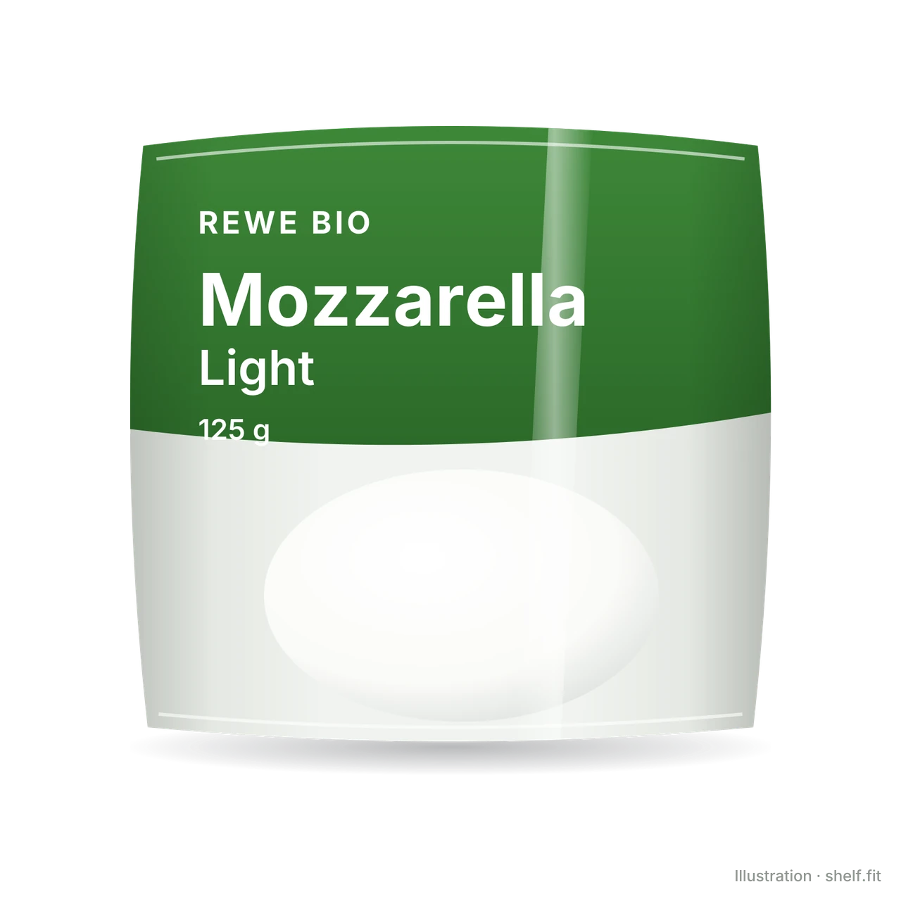 Illustration: Beutel REWE Bio Mozzarella Light, 125 g