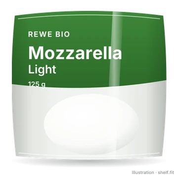 Illustration: Beutel REWE Bio Mozzarella Light, 125 g