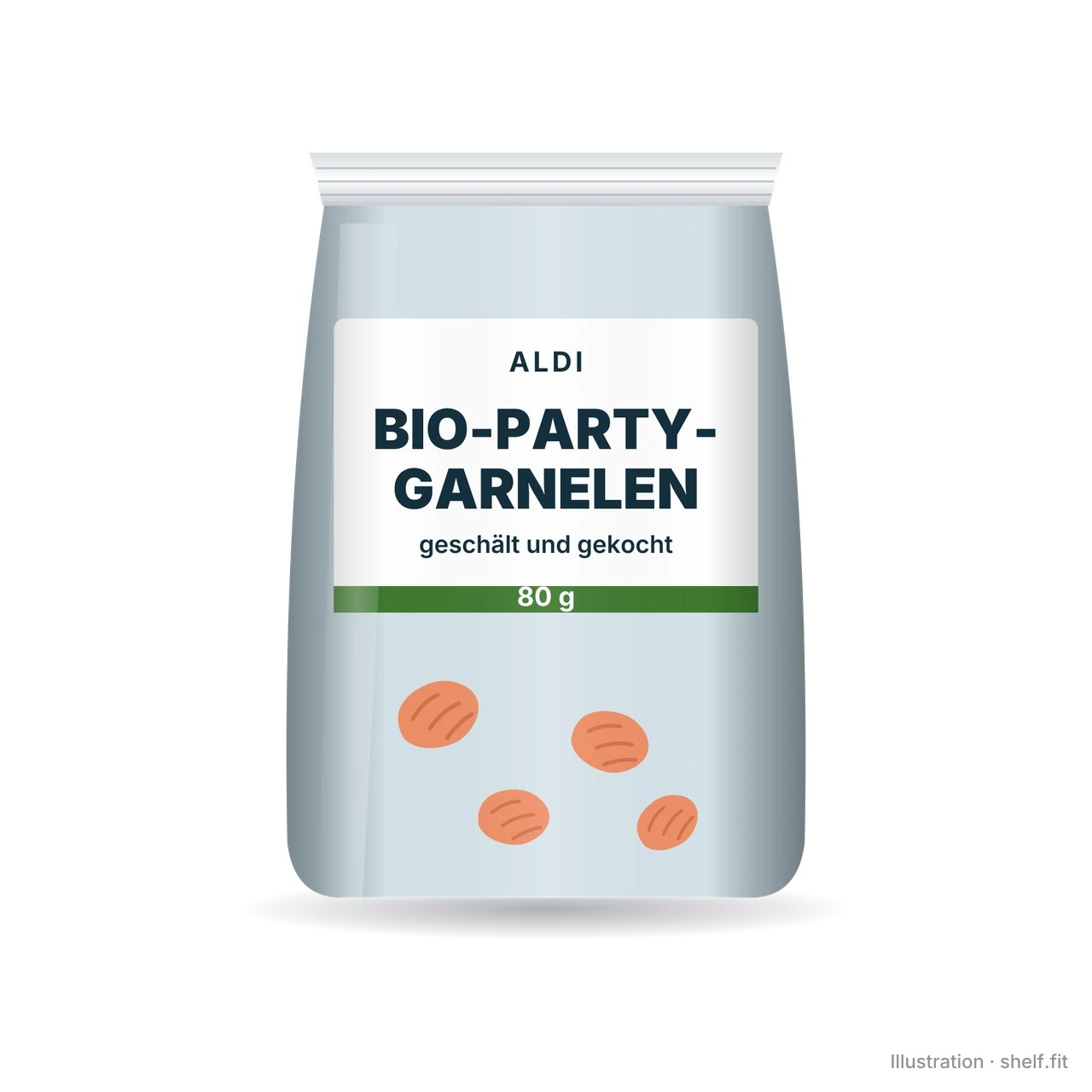 Illustration: Bio-Partygarnelen, geschält und gekocht