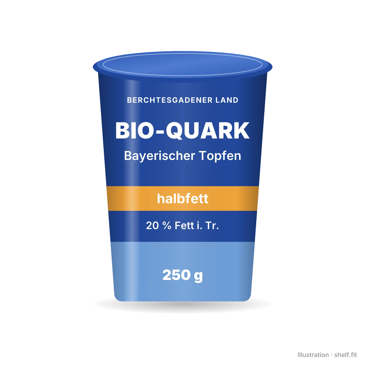 Illustration: Becher Berchtesgadener Land Bio-Quark Halbfettstufe, 250 g