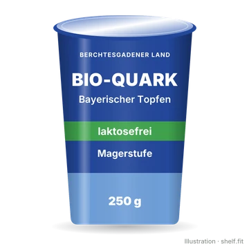 Illustration: Bio-Quark Magerstufe laktosefrei – Bayerischer Topfen