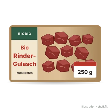 Illustration: Schale BioBio Bio Rinder-Gulasch, 250 g