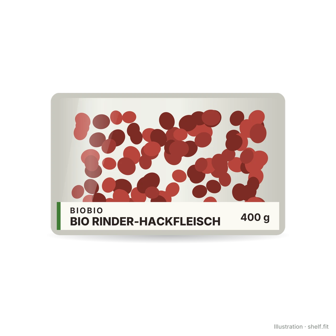 Illustration: Bio Rinder-Hackfleisch, zum Braten