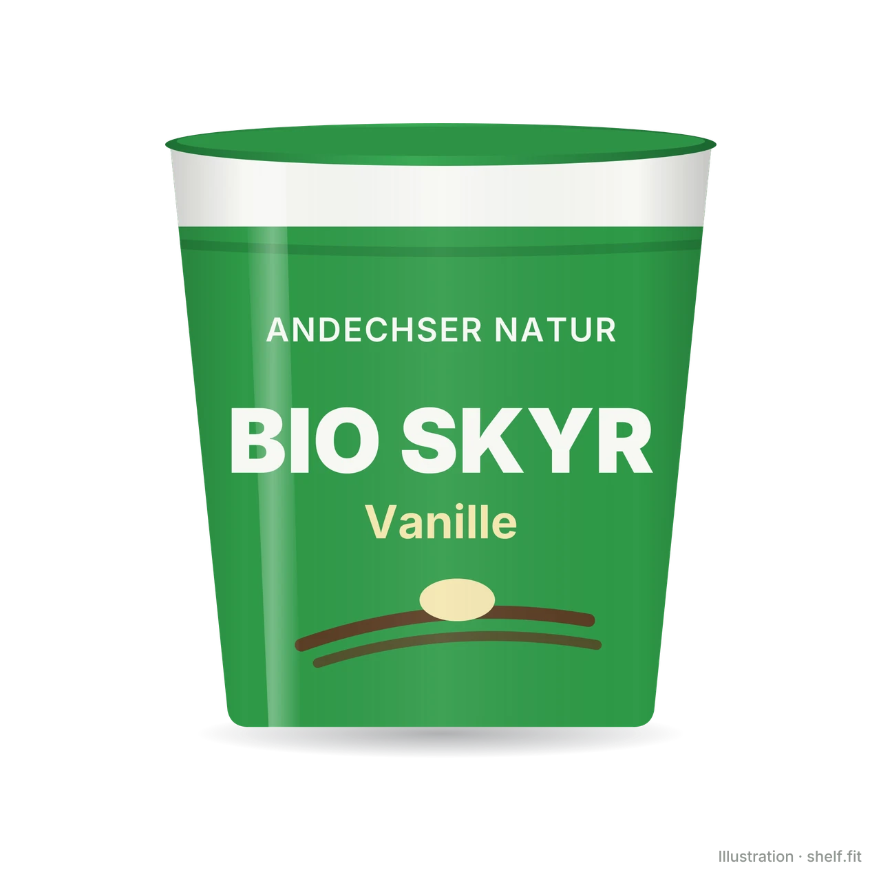 Illustration: Becher Andechser Natur Bio-Skyr Vanille, 400 g