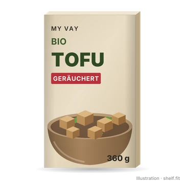 Illustration: Packung My Vay Bio-Tofu geräuchert, 360 g