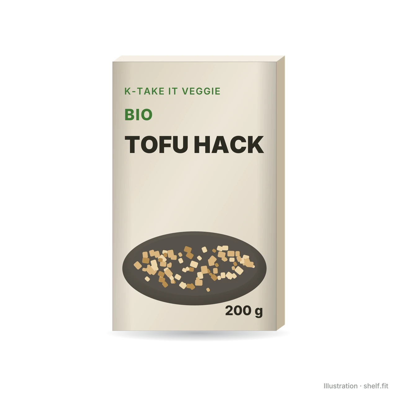Illustration: Karton K-take it veggie Bio Tofu Hack, 200 g