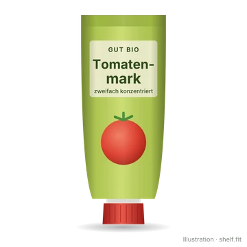 Illustration: Bio-Tomatenmark, zweifach konzentriert