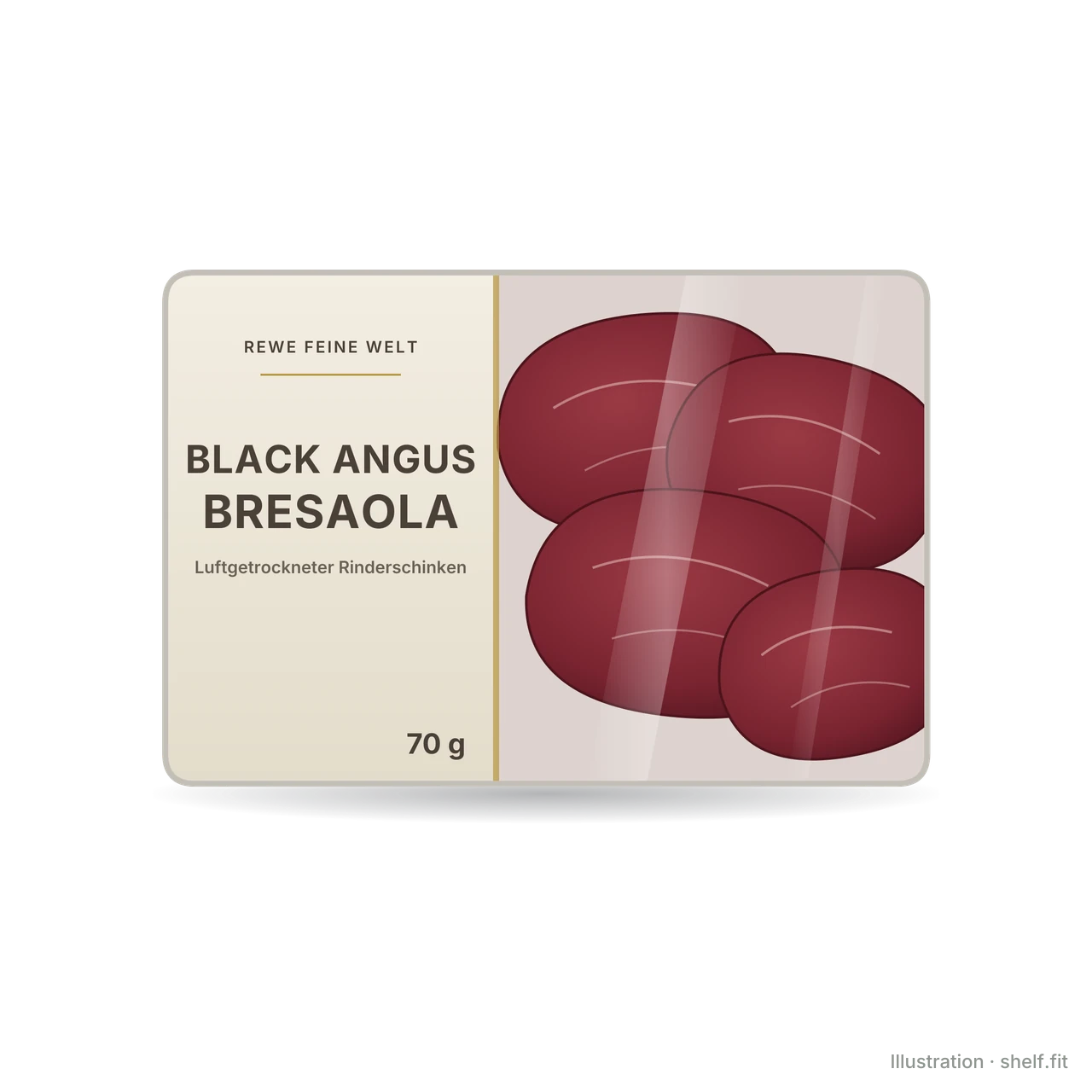 Illustration: Schale REWE Feine Welt Bresaola Black Angus, 70 g