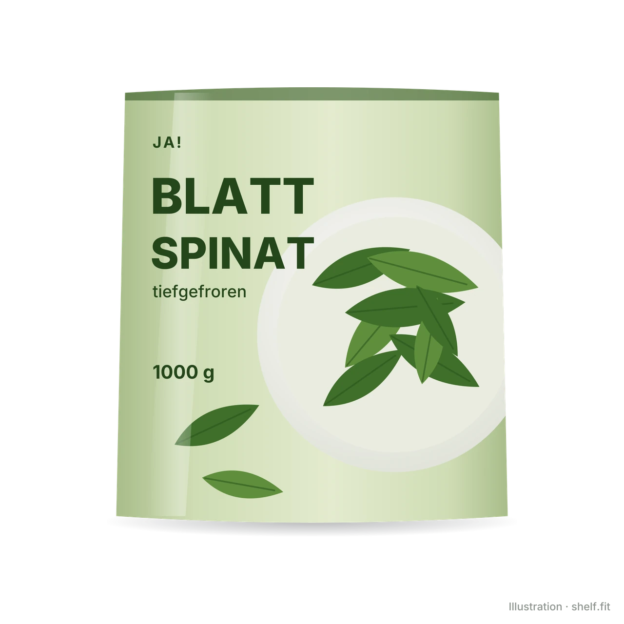 Illustration: Beutel ja! Blattspinat, 1 kg
