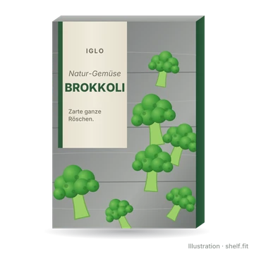 Illustration: Packung iglo Natur-Gemüse Brokkoli, 400 g