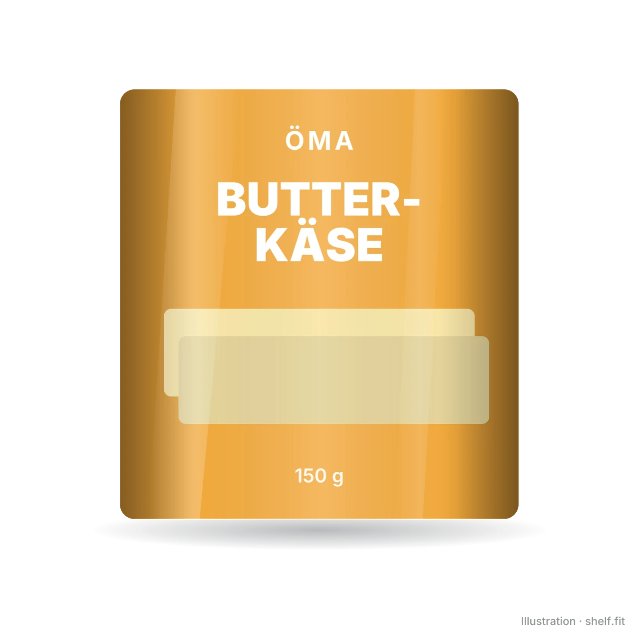 Illustration: Butter-Käse in Scheiben