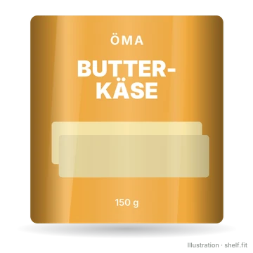 Illustration: Butter-Käse in Scheiben