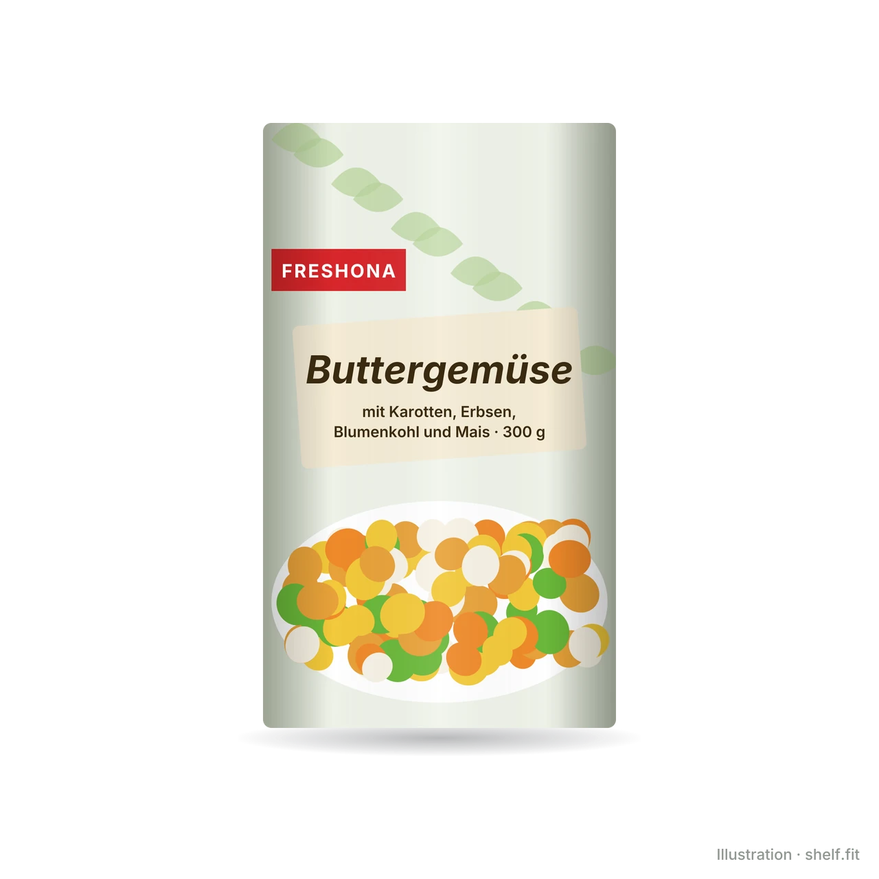 Illustration: Buttergemüse, tiefgefroren