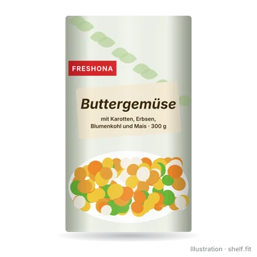 Illustration: Buttergemüse, tiefgefroren