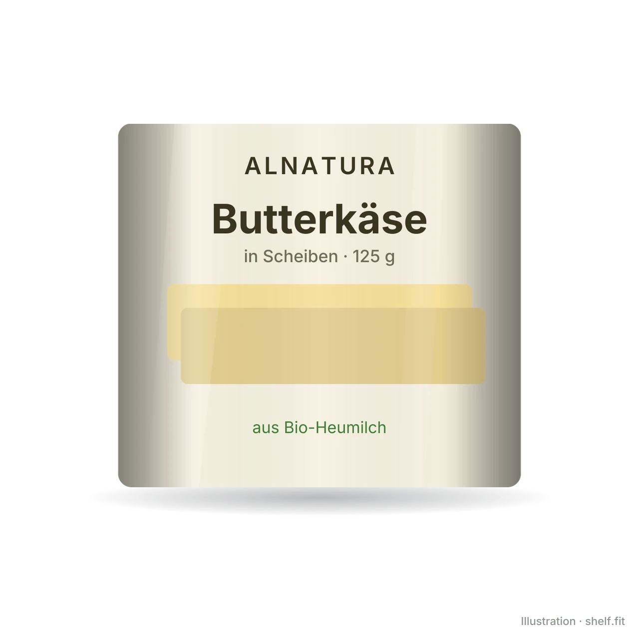 Illustration: Butterkäse in Scheiben