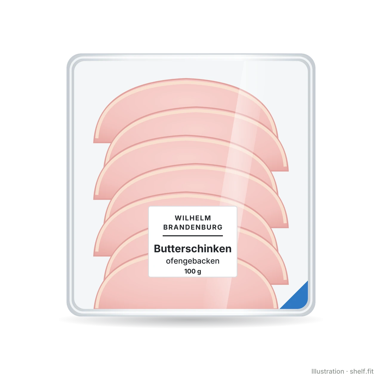 Illustration: Schale Wilhelm Brandenburg Butterschinken ofengebacken, 100 g