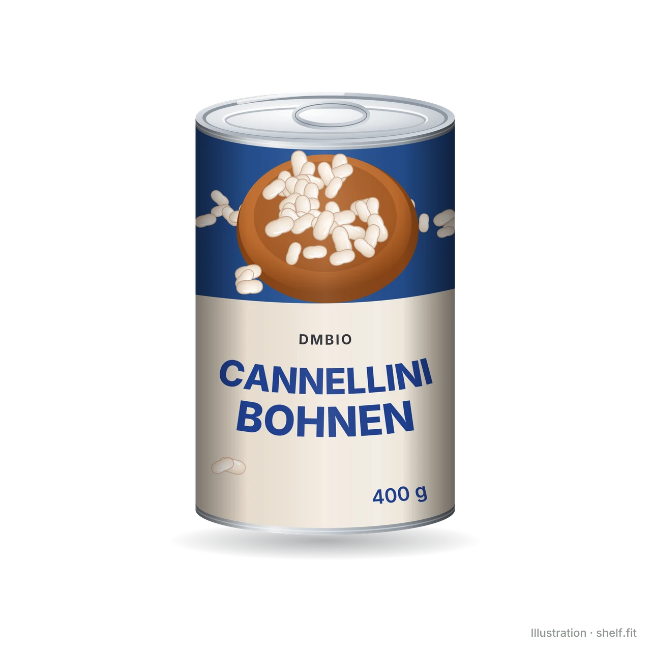 Illustration: Dose dmBio Cannellini Bohnen, 400-g-Dose