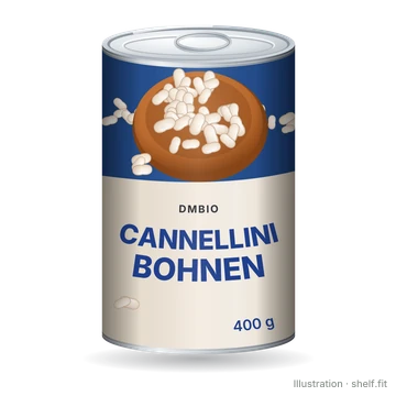Illustration: Dose dmBio Cannellini Bohnen, 400-g-Dose