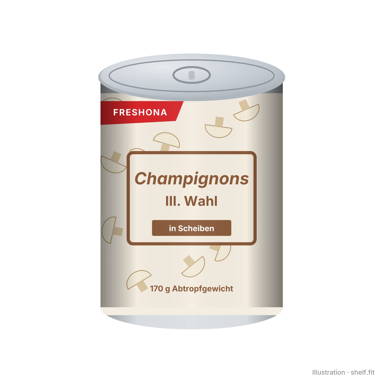 Illustration: Champignons III. Wahl, in Scheiben