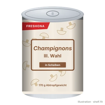 Illustration: Champignons III. Wahl, in Scheiben