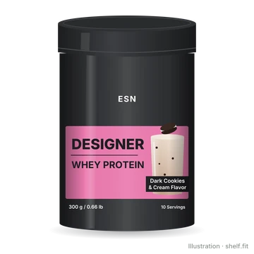 Illustration: Designer Whey Protein Dark Cookies & Cream