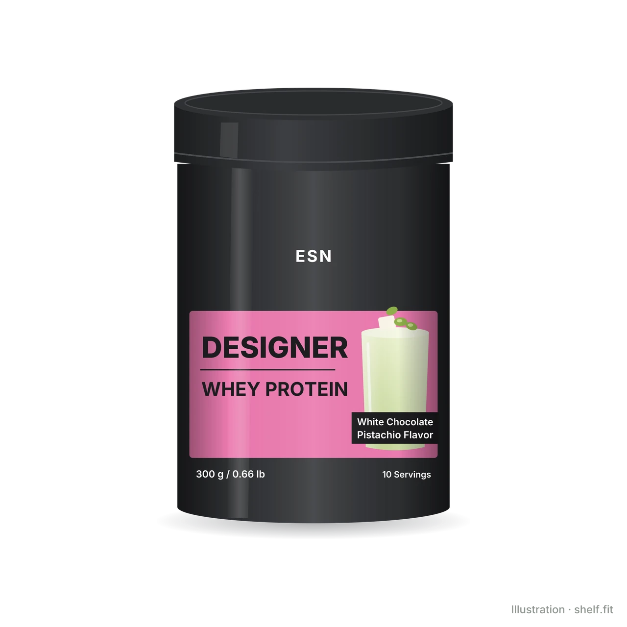 Illustration: Designer Whey Protein White Chocolate Pistachio