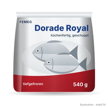 Illustration: Beutel Femeg Dorade Royal, tiefgefroren, 540 g